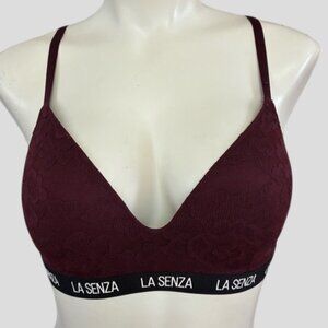 💕2/$35💕La Senza No Wire Remix Burgundy Bra Size Medium